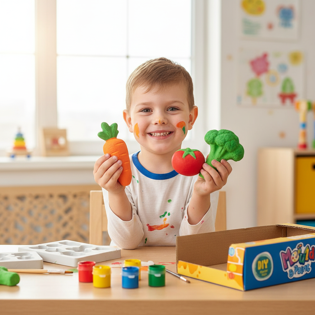 DIY Mould & Paint Vegetable Art Kit for Kids